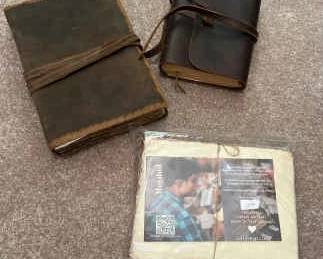 Vintagestyle, handmade leather journals