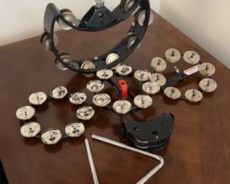 Tambourine Lot, Drum Set Tambourines, Hihat Tambourines, Triangle, Rhythm Tech, DST