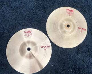 Two Paiste 2002 8 Splash cymbals