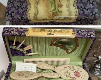 Victorian vanity set