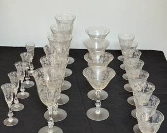 Cambridge glass Rosepoint