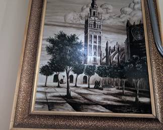 Scene from Spain - orange orchard - $100