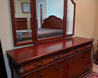 Cherry or mahogany dresser - $100