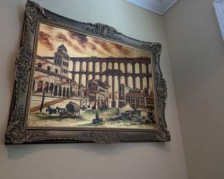 Scene from Spain - Aqueduct. - $100
