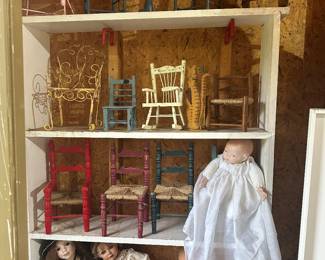 Dolls and chairs