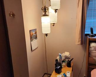 Vintage mid-century modern Hollywood Regency hanging lights $125