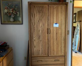Oak armoire $80