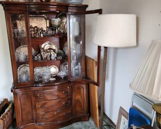 Beautiful buffet with lots of collectibles