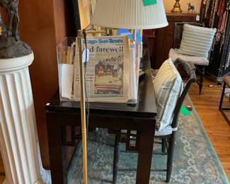 Swivel arm brass toned floor lamp 56” tall $44 + tax