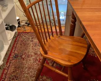 Solid wood dining table with 4 chairs 5’ x 38” x 30” $360 + tax
