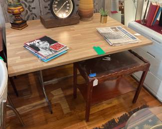 MCM Modular laminate and steel table 4’ x 3’ x 29.5” $500 + tax