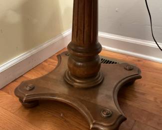 Solid wood side table 17” tall 20” x 20” $56 + tax