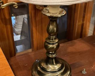 Small brass table lamp 26” tall 