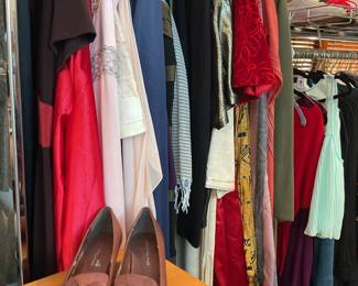 Vintage and modern clothes and shoes