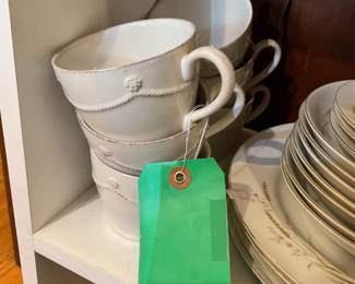 Set of 8 cream Juliska mugs $64 + tax
