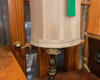 Small brass table lamp 26” tall 