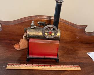 B36 - $80. 1930's Weeden Electric Steam Engine with original tag but NO cord. Measures 4.75" x 5.75" x 10" tall.
