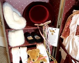 C22 - $500. American Girl Doll Samantha. Authentic Pleasant Company Trunk. Includes 10 outfits and accessories.