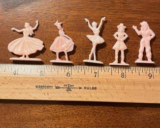 B44 - $65. Vintage 1960's Dolls Dept. Mini Pink Dancers and Western Lot