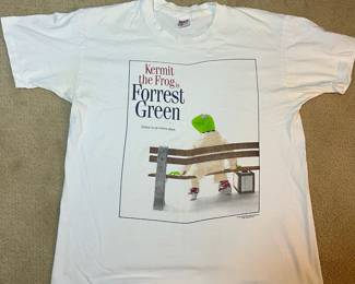 C29 - $35. 1990's Kermit is Forest Green T-shirt XL. (some staining. Please see photos)