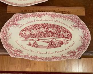 A26 - $25 Pair. Johnson Bros Twas the Night Before Christmas Plates.
