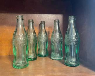 G19 - $25. Set of 5 Vintage Coca-Cola Bottles from Richmond & Danville KY.