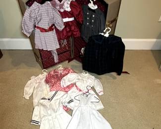 C22 - $500. American Girl Doll Samantha. Authentic Pleasant Company Trunk. Includes 10 outfits and accessories.