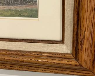 B2 - $60. Set of 3. Ceasar Monturano, Williamsburg Va Framed Art. Each Measures 20.5" x 16.5".