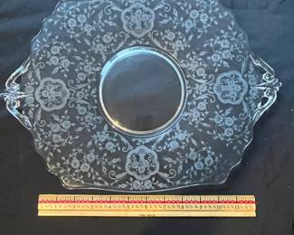 A30 - $35. Vintage Cambridge Diane and Wildflower Platter Set of 2.