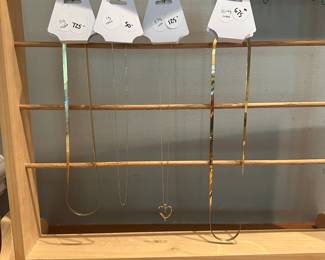 J21 - Gold Necklaces Priced Individually. Come and try them on!