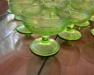 K1 - $80. 16 Pc Uranium Glasses. 3" tall. No issues noted.