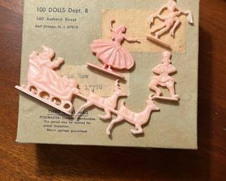 B44 - $65. Vintage 1960's Dolls Dept. Mini Pink Dancers and Western Lot