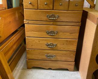 G27 - $50. 6 drawer dresser - no name brand. Measures 32" wide x 18" deep x 46" tall.