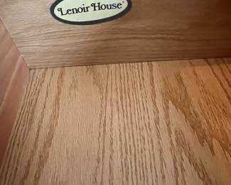 C38 - $75. Lenoir House Dresser. Measures 33.75" wide x 18" deep x 46" tall. Drawers all slide.