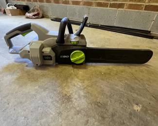 G24 - $250. Lot of EGO Power+ Tools. One battery is new - the others are heavily used and owner says they don't hold a charge like they used to. Chainsaw, Hedge Trimmer, Blower, Weed Eater. 3 Batteries, 2 chargers, 150 w power inverter in Box.