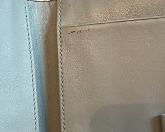 B29 - $30. Vintage Cream Leather Coach Madison Wallet .