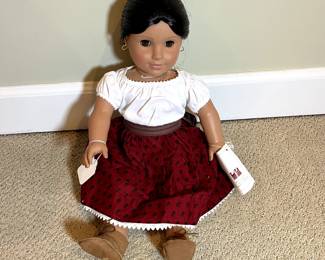 C20 - $125. American Girl Josefina Montoya - 1997. Hair was *never* brushed. Single outfit, Rebozo, Jola, & Necklace.