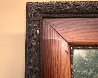 A48 - $125. Hugo Eichler - Babel Seere Antique / Vintage Print. Measures 38" x 32". *Beautiful* Antique Frame.