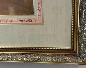 B1 - $60. Victor Gilbert "An Elegant Soiree" Framed and Matted Print. Measures 44.5" x 34"