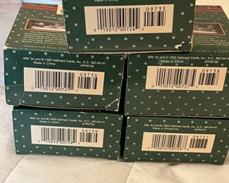 C1 - $25. Hallmark Santa Sleigh and 8 Reindeer Ornament Set
