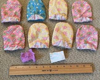 C14 - $55. Vintage Puppy Surprise Sleep N Surprise Lot of 8 Puppies and 8 Sleeping Bags