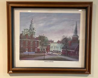A10 - $40. "Danville Morning" by David Farmer 1977. Measures 28" wide x 24" tall. #379/800.
