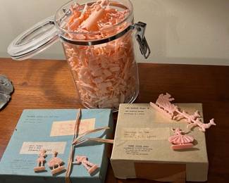 B44 - $65. Vintage 1960's Dolls Dept. Mini Pink Dancers and Western Lot