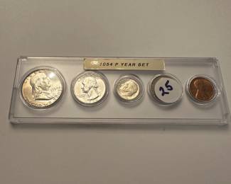 J34 - $25. 1954 P Year Set.