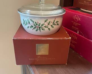 A2 - $14 Each. 2 available. Holiday Casserole with Glass Lid. 1.5qt.
