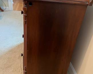 B27 - $125. Antique 3 Drawer Wash Stand. Measures 30.5" wide x 16" deep x 35.5" tall. All drawers slide easily. Minor separation on the left side front - see photo. Not a huge deal unless you're looking for issues.