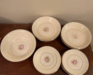 A25 - $40. 24 pieces Paden City Pottery. Some pieces of pretty worn but no chips.