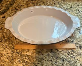 K19 - $15. Emile Henry Enameled Stoneware Oval Dish. Model 01.75.