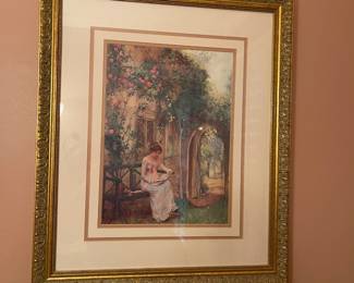 A19 - $25. Framed & Matted Print Measures 20.5" wide x 24.5" tall.
