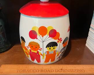 A20 - $45. Vintage Children of the World Cookie Jar by Holt Howard. Cookie Jar is in very good condition - lid has a bit of wear on the paint on the edge.